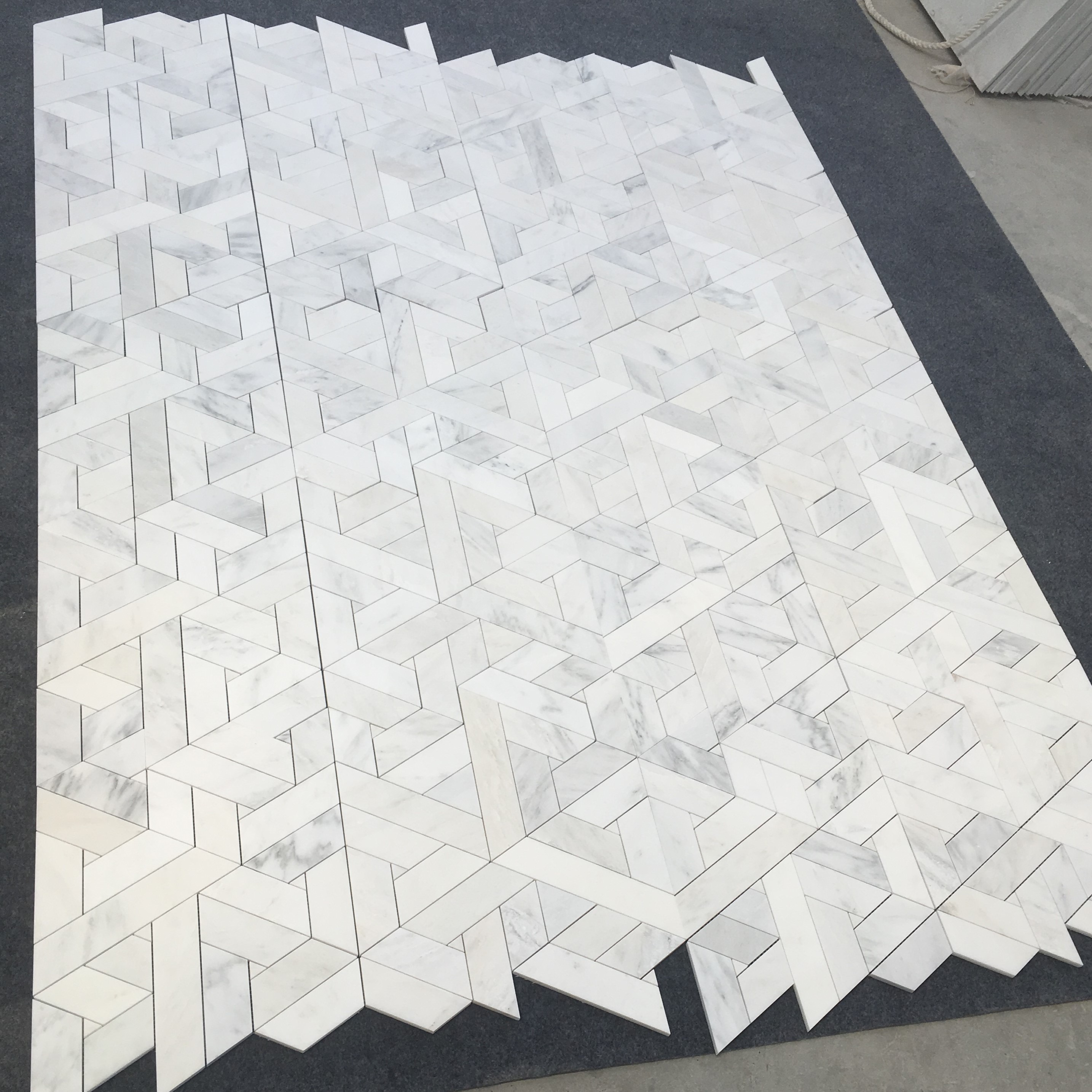 rhomboid mosaic tile
