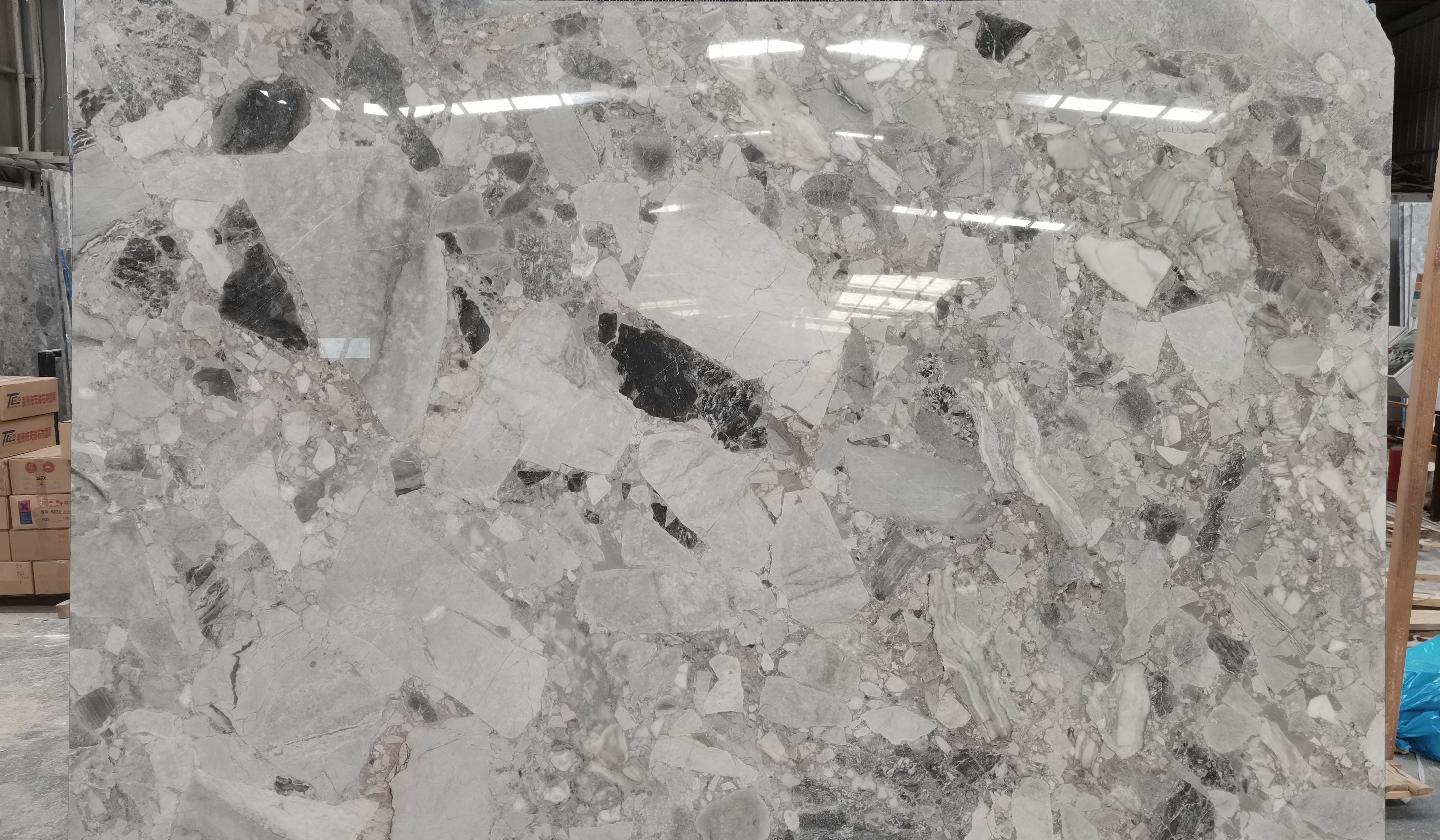 panda grey light marble