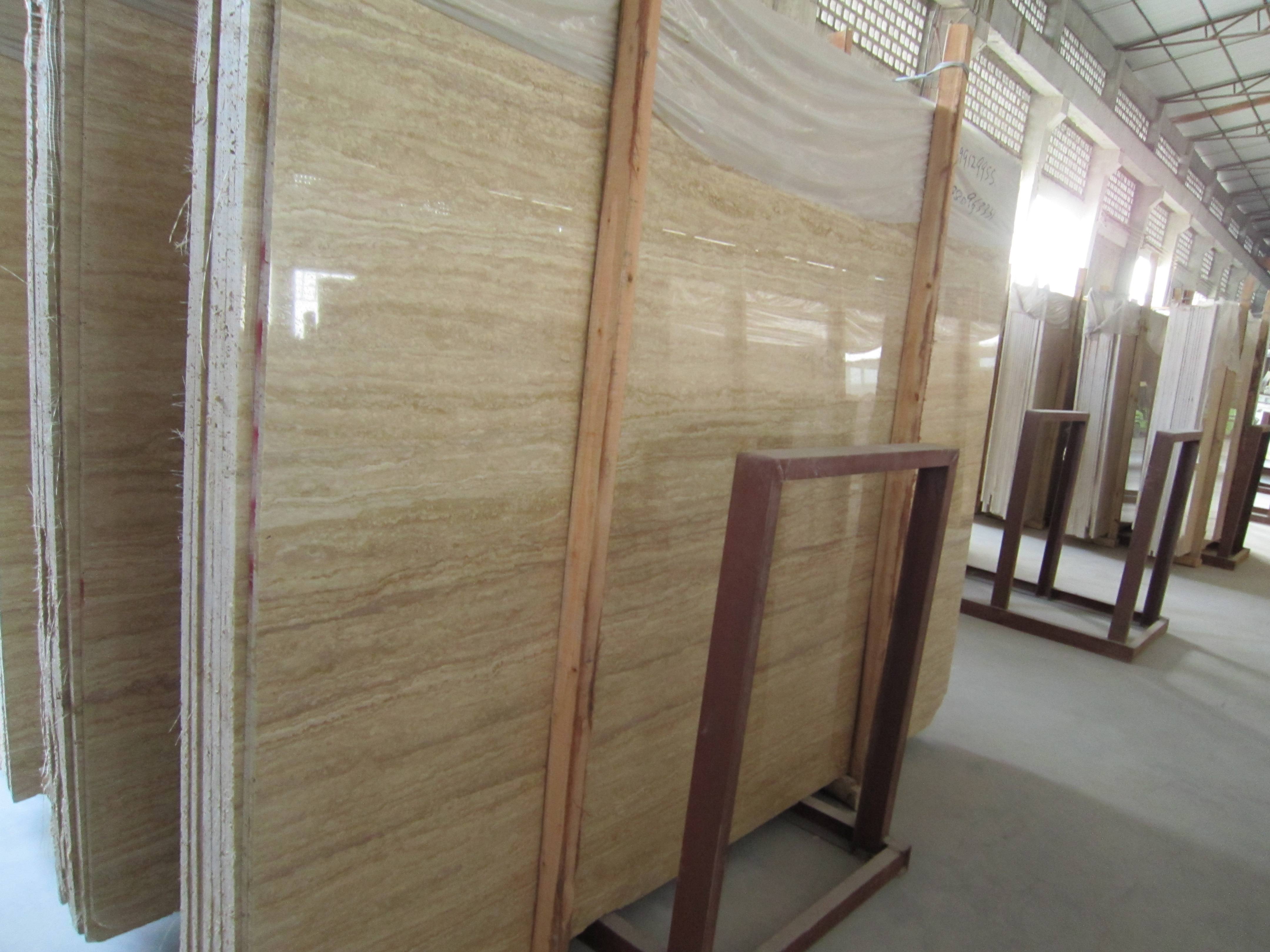 beige travertine tile
