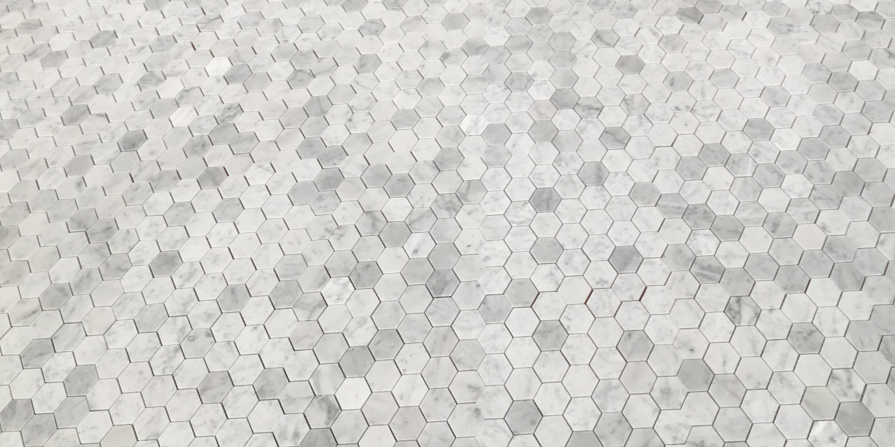 carrara hexagon mosaic tile