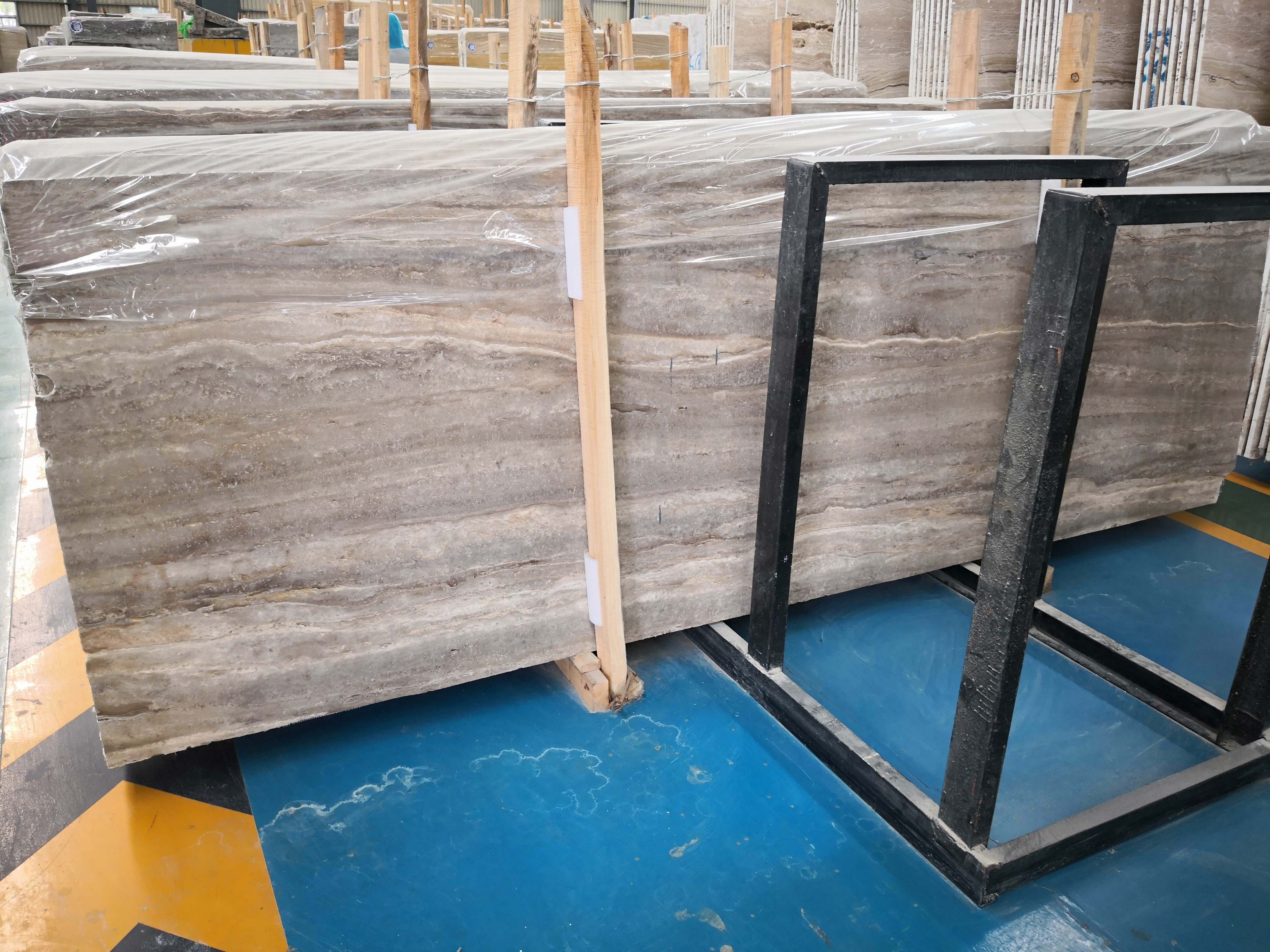silver travertine marble
