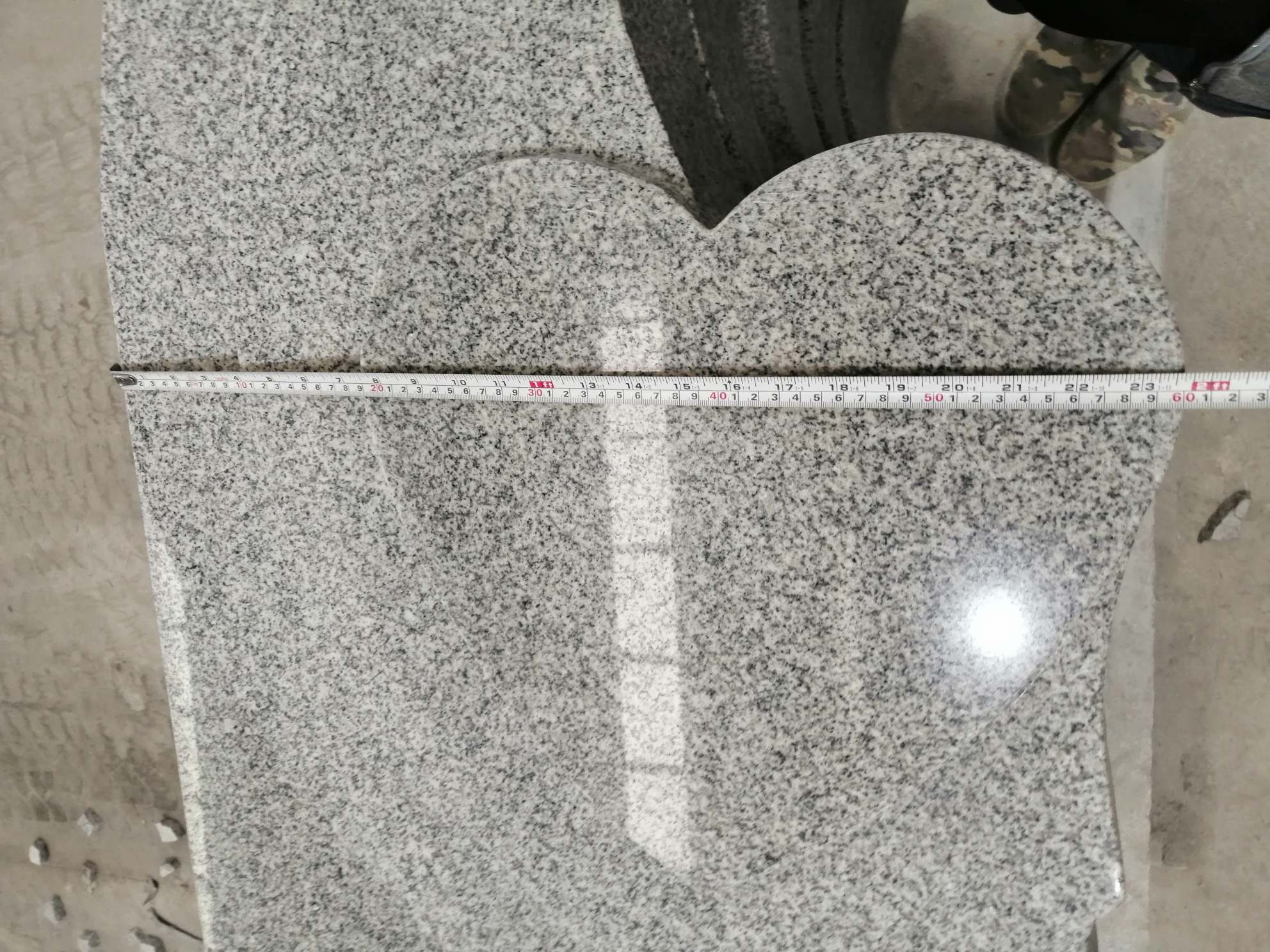 Custom Heart Shape Granite Monument, grey granite headstones,granite monument,granite headstones,heart shape granite monument