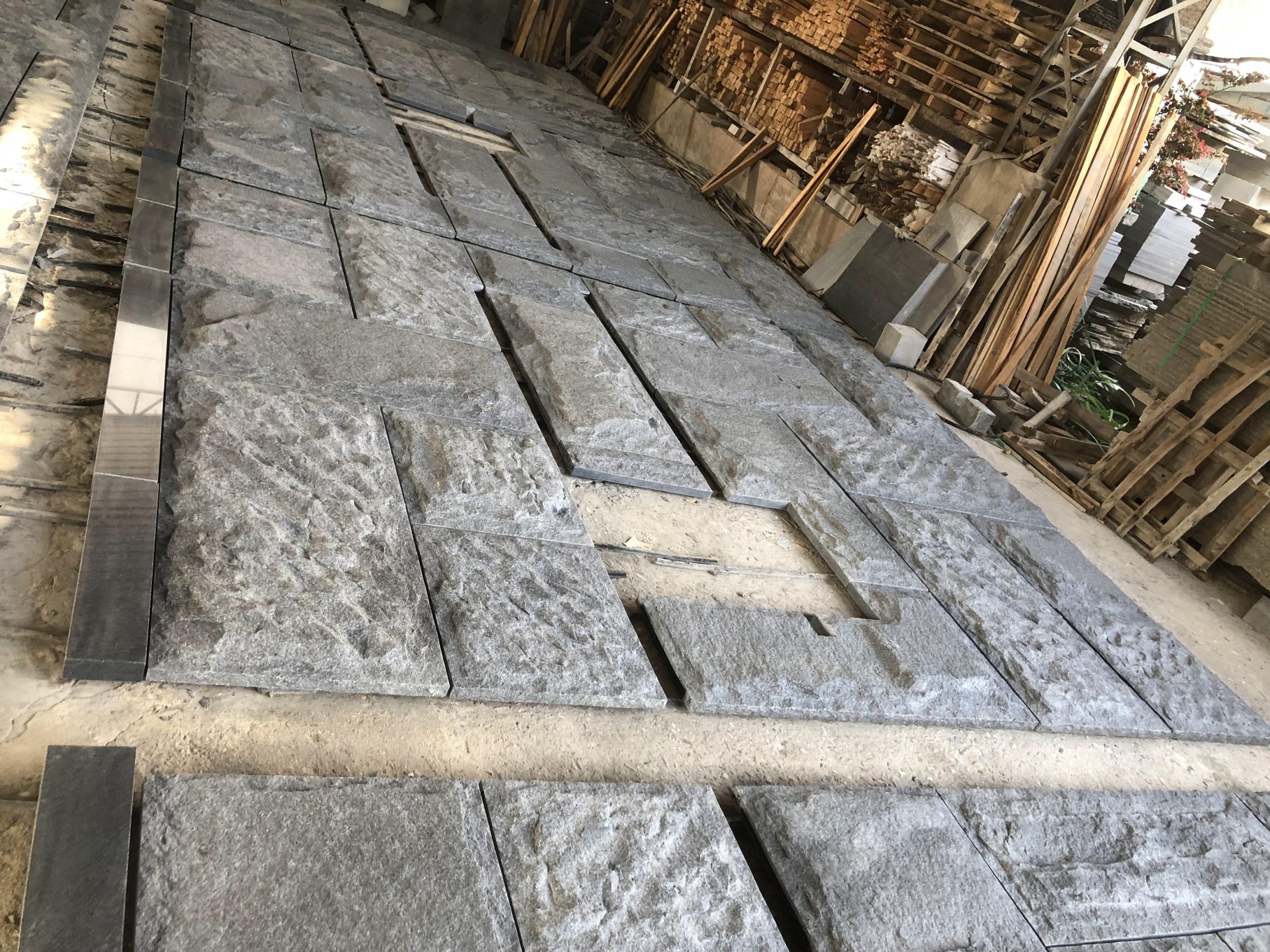 mushroom stone wall tiles