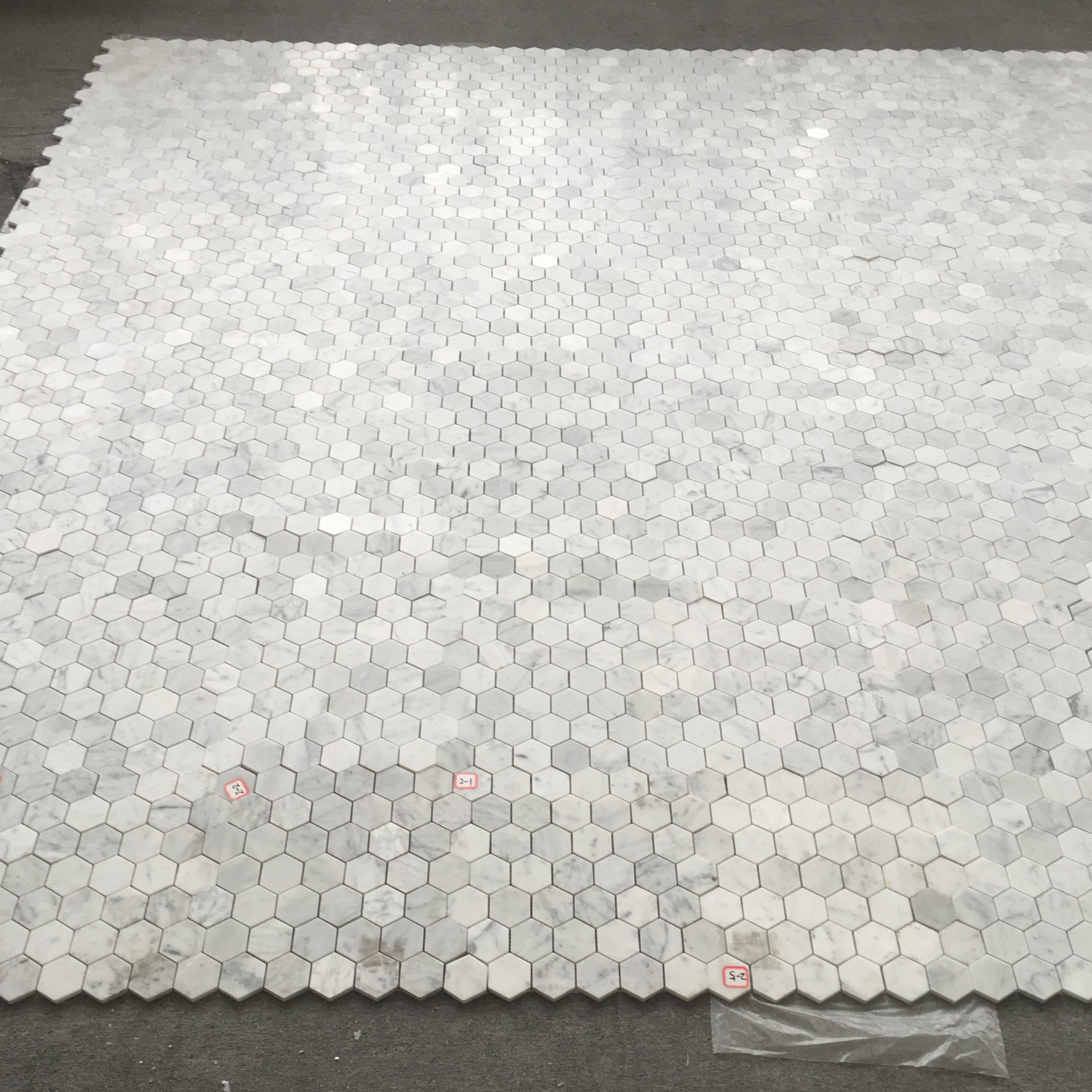 carrara marble mosaics