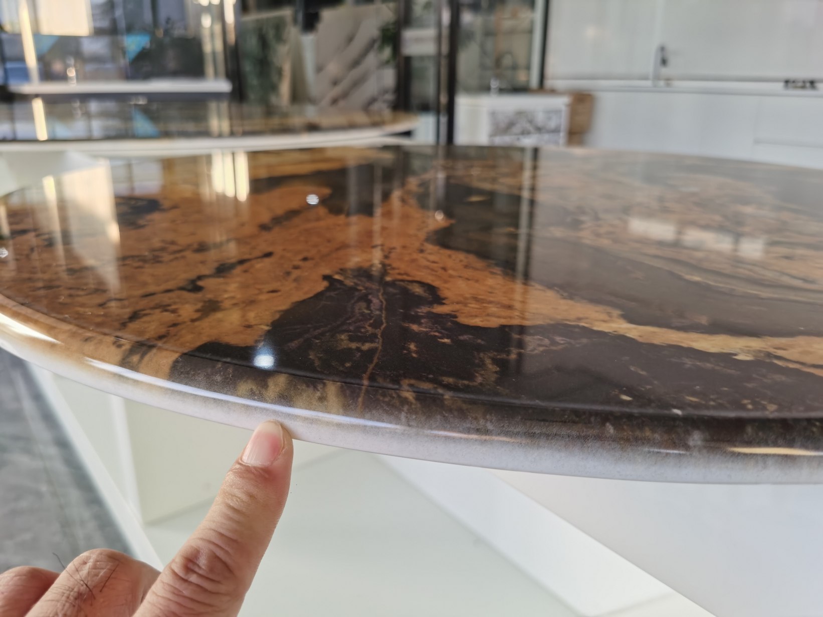 magma gold granite, stone dining table, marble stone dining table, river stone coffee table
