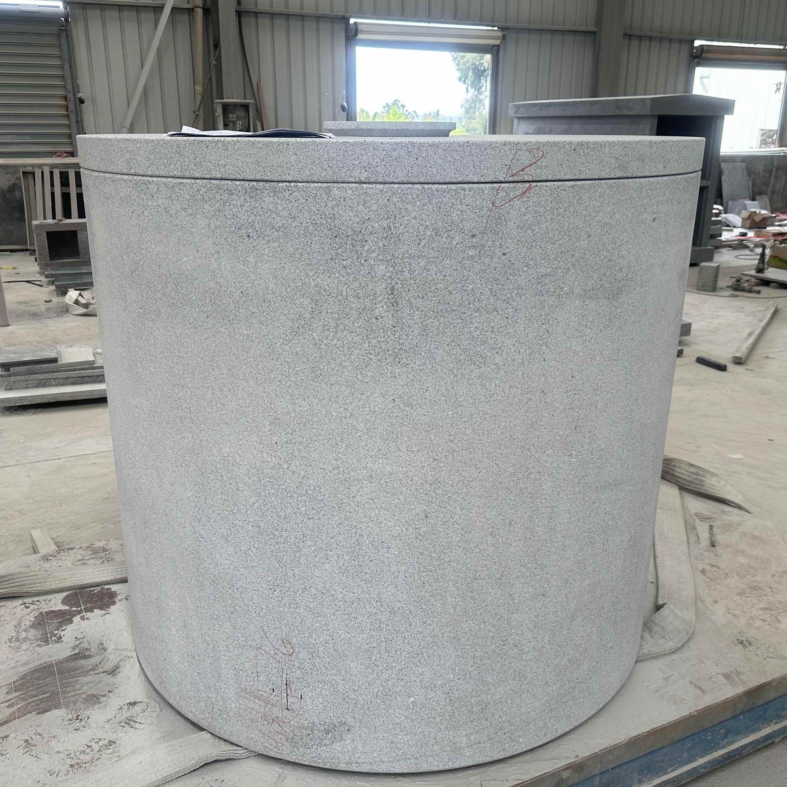 stone rain barrel