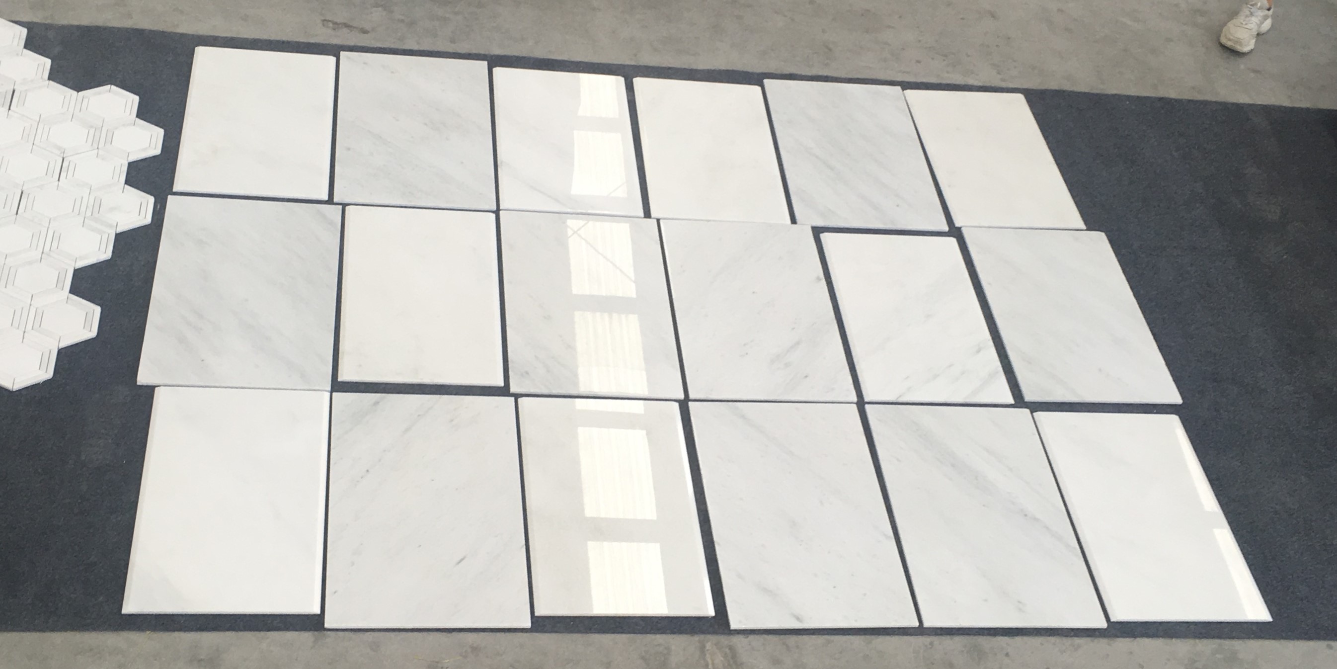 orientbell white tiles
