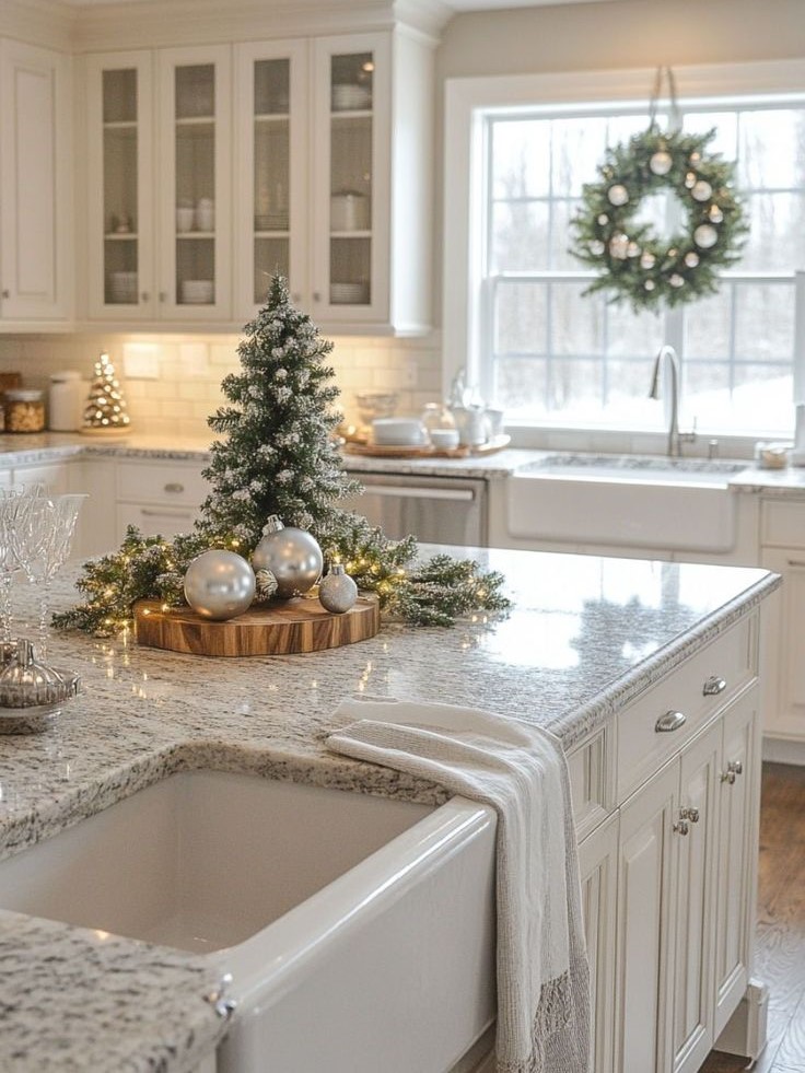 father christmas marble hill on the granite countertop