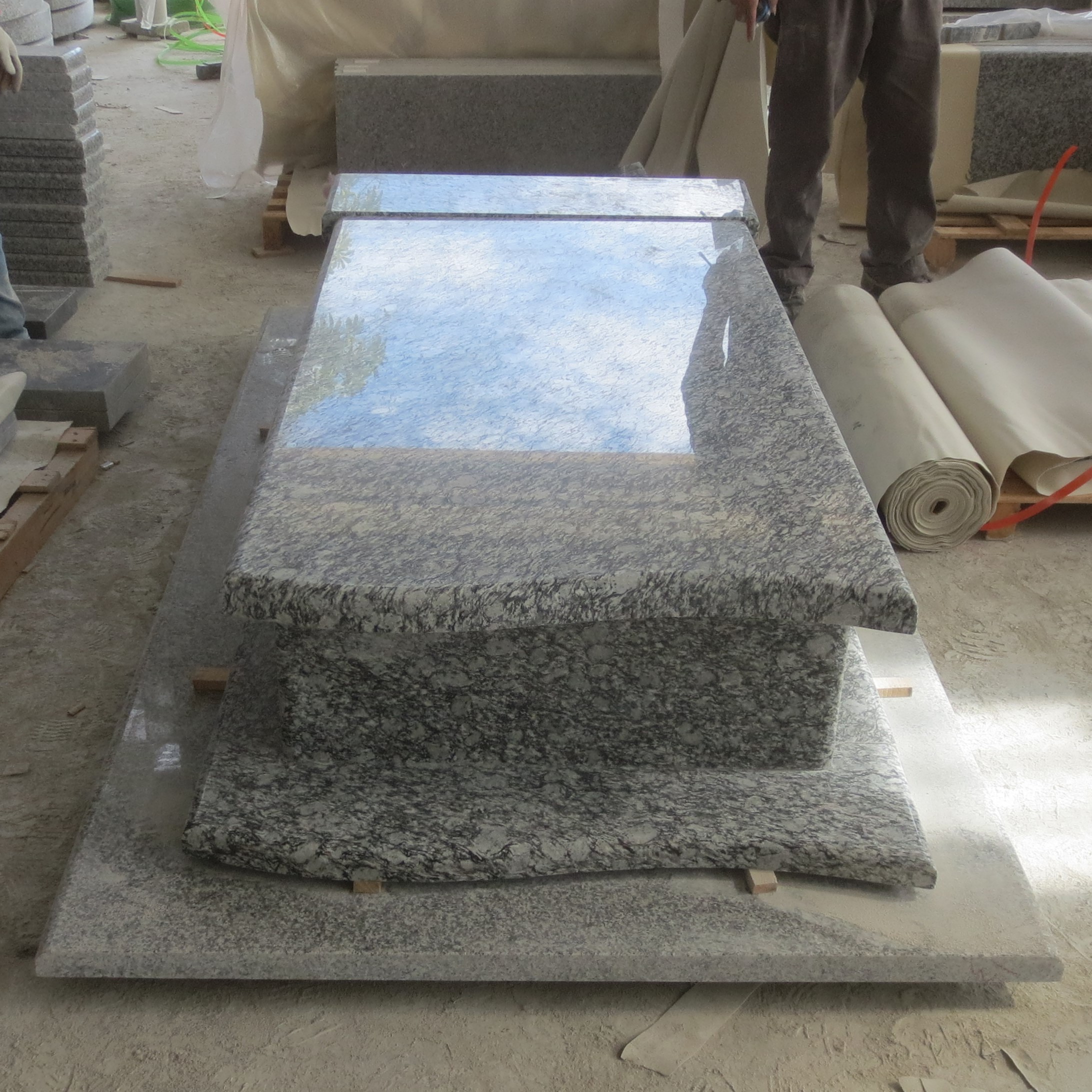 white granite monument