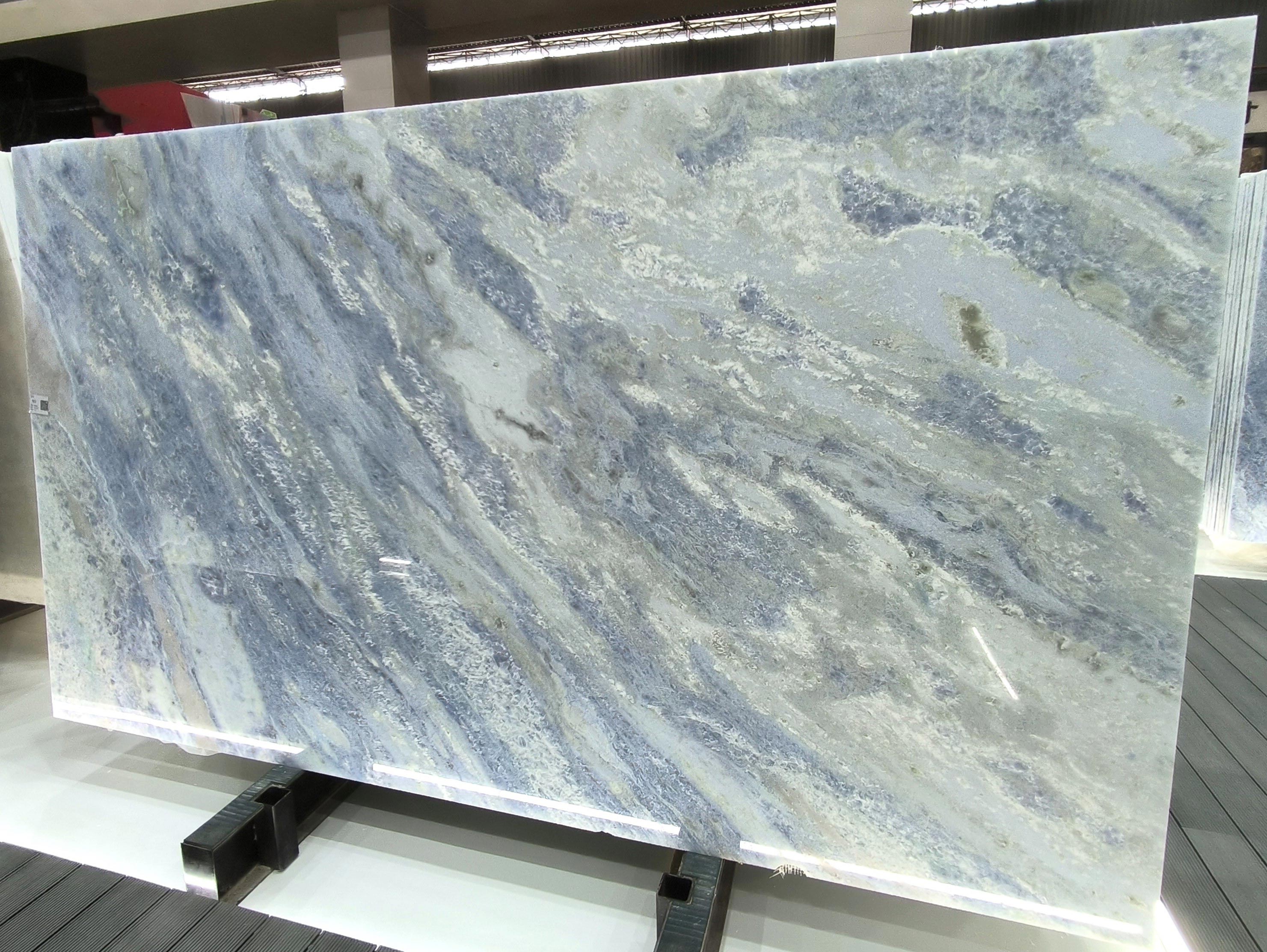 fantasy blue satin marble