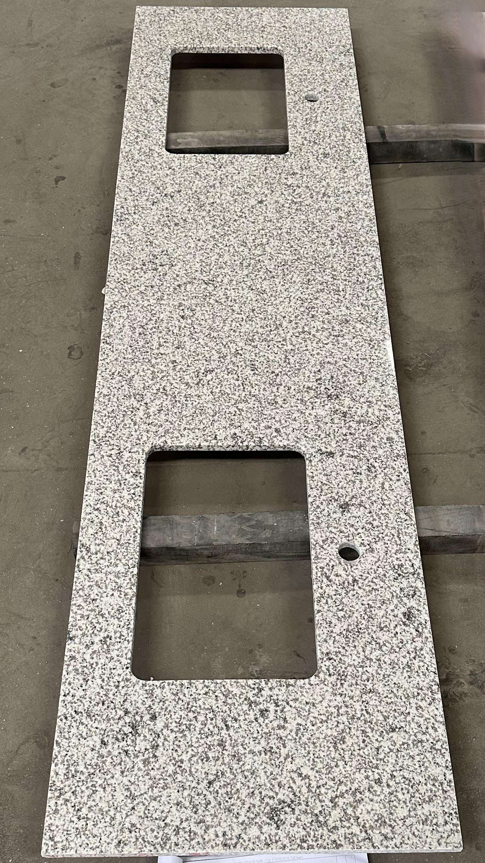 white sparkle granite vanity top