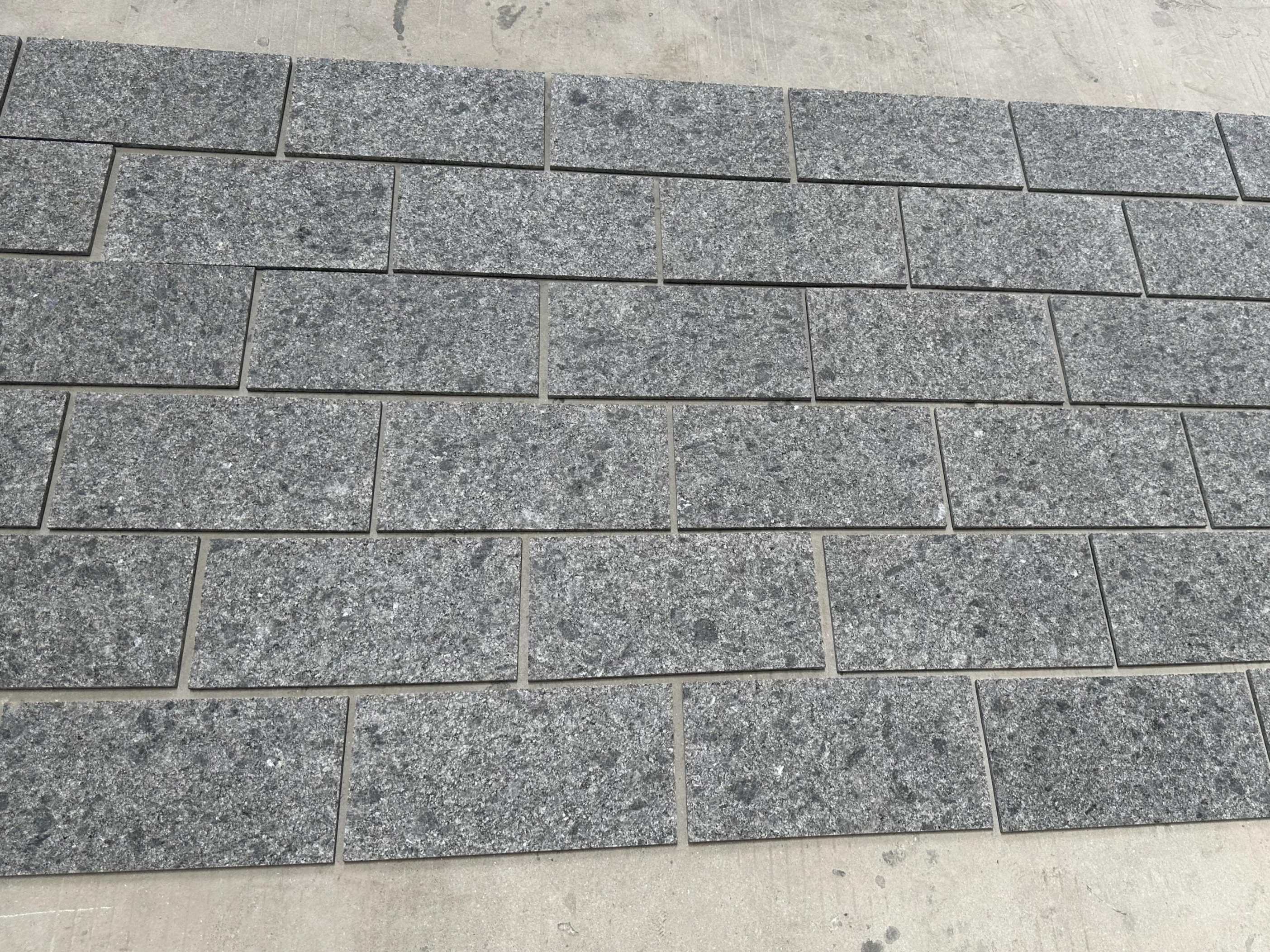 steel grey flamed granite wall, honed steel grey granite