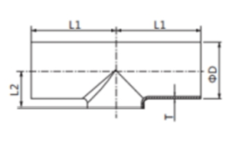 Sanitary stainless steel weld tees, Hygienic stainless steel weld tees, Sanitary weld tees, sanitary fittings, hygienic fittings, SS fittings