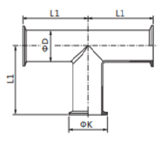 Hygienic clamp tees, Sanitary clamp tees, Hygienic SS clamp tees, sanitary fittings, hygienic fittings, SS fittings