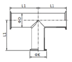 Hygienic clamp tees, Sanitary clamp tees, Hygienic SS clamp tees, sanitary fittings, hygienic fittings, SS fittings
