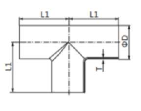 Sanitary stainless steel weld tees, Hygienic stainless steel weld tees, Sanitary weld tees, sanitary fittings, hygienic fittings, SS fittings