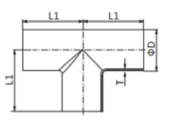 Sanitary stainless steel weld tees, Hygienic stainless steel weld tees, Sanitary weld tees, sanitary fittings, hygienic fittings, SS fittings
