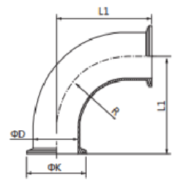 Hygienic clamp bends, Sanitary clamp bends, Hygienic SS clamp bends, sanitary fittings, hygienic fittings, SS fittings