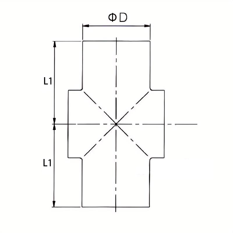 Hygienic weld crosses, Sanitary weld crosses, Hygienic SS weld crosses, sanitary fittings, hygienic fittings, SS fittings