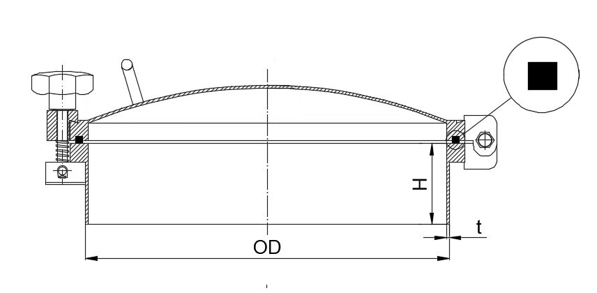 Hygienic SS Pressure manhole tank covers, Sanitary SS Pressure manhole tank covers, Hygienic Pressure manhole tank covers, sanitary fittings, hygienic fittings, SS fittings