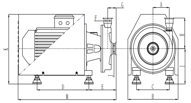 Hygienic stainless steel centrifugal pumps, Snitary stainless steel centrifugal pumps, Hygienic centrifugal pumps, sanitary pumps, hygienic pumps, SS pumps, high purity pumps