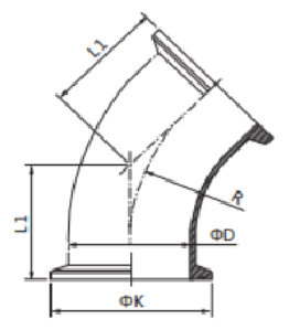 Hygienic clamp bends, Sanitary clamp bends, Hygienic SS clamp bends, sanitary fittings, hygienic fittings, SS fittings
