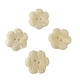 Flower shaped buttons are whimsical decorations These buttons are designed in the shape of flowers, adding playful and decorative elements to the clothing.