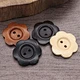 flower wooden buttons