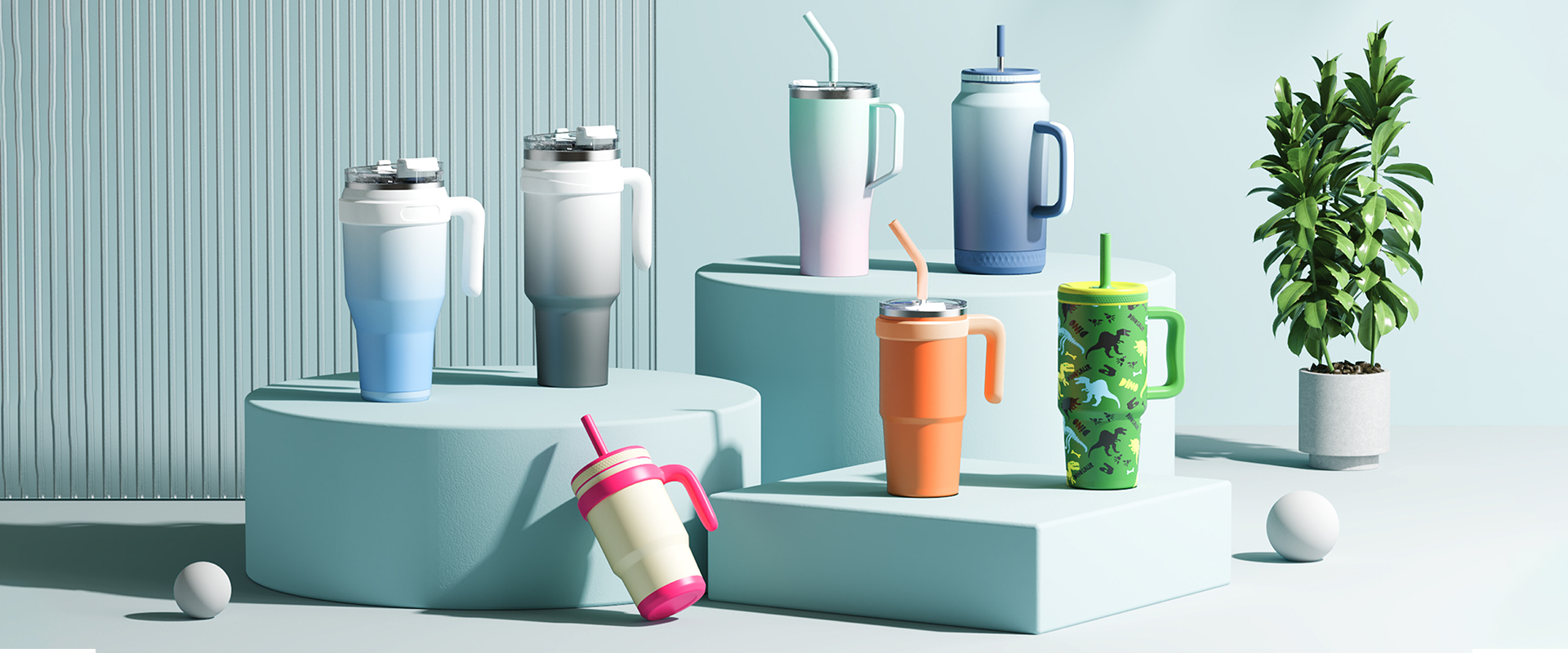 40oz tumbler with handle for easy grip