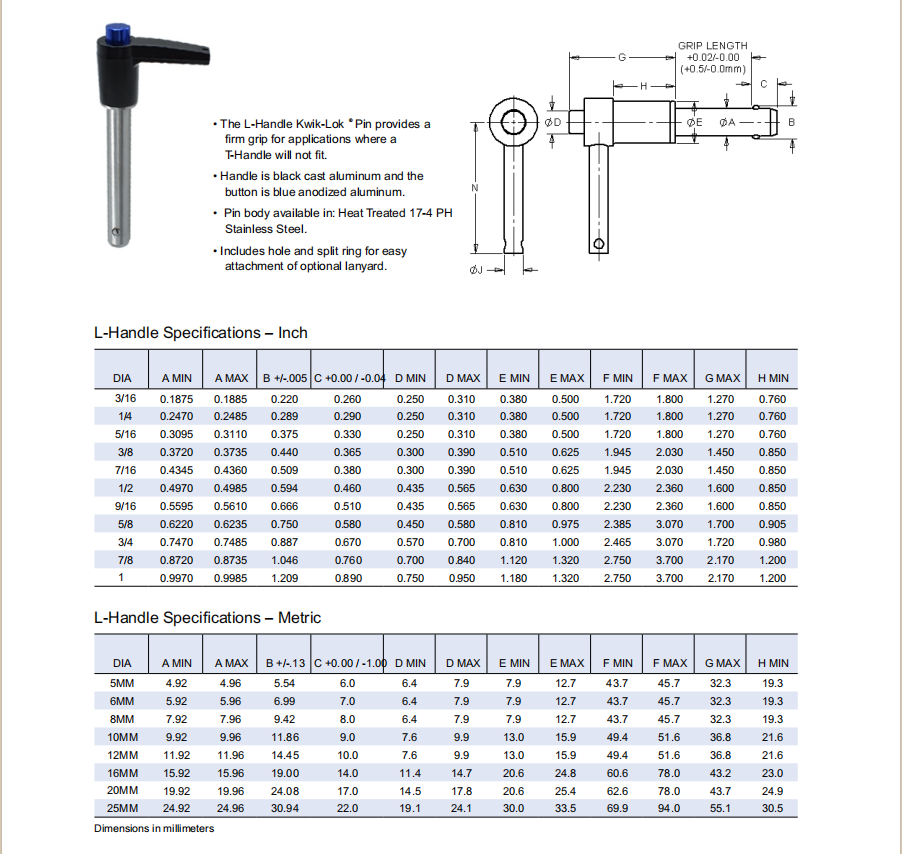 Tough jobs need reliable gear: L handle quick release pin and push button lock pins deliver fast, secure performance. Ideal for machinery—shop now!