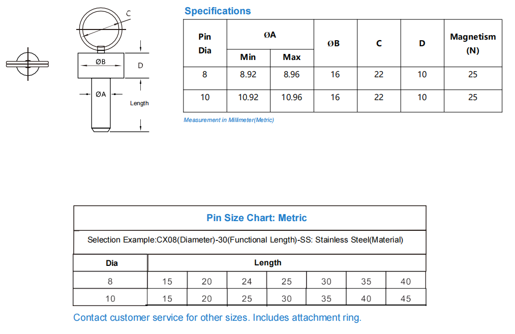Our magnetic locking pins combine advanced magnetics and premium materials for unmatched locking precision.