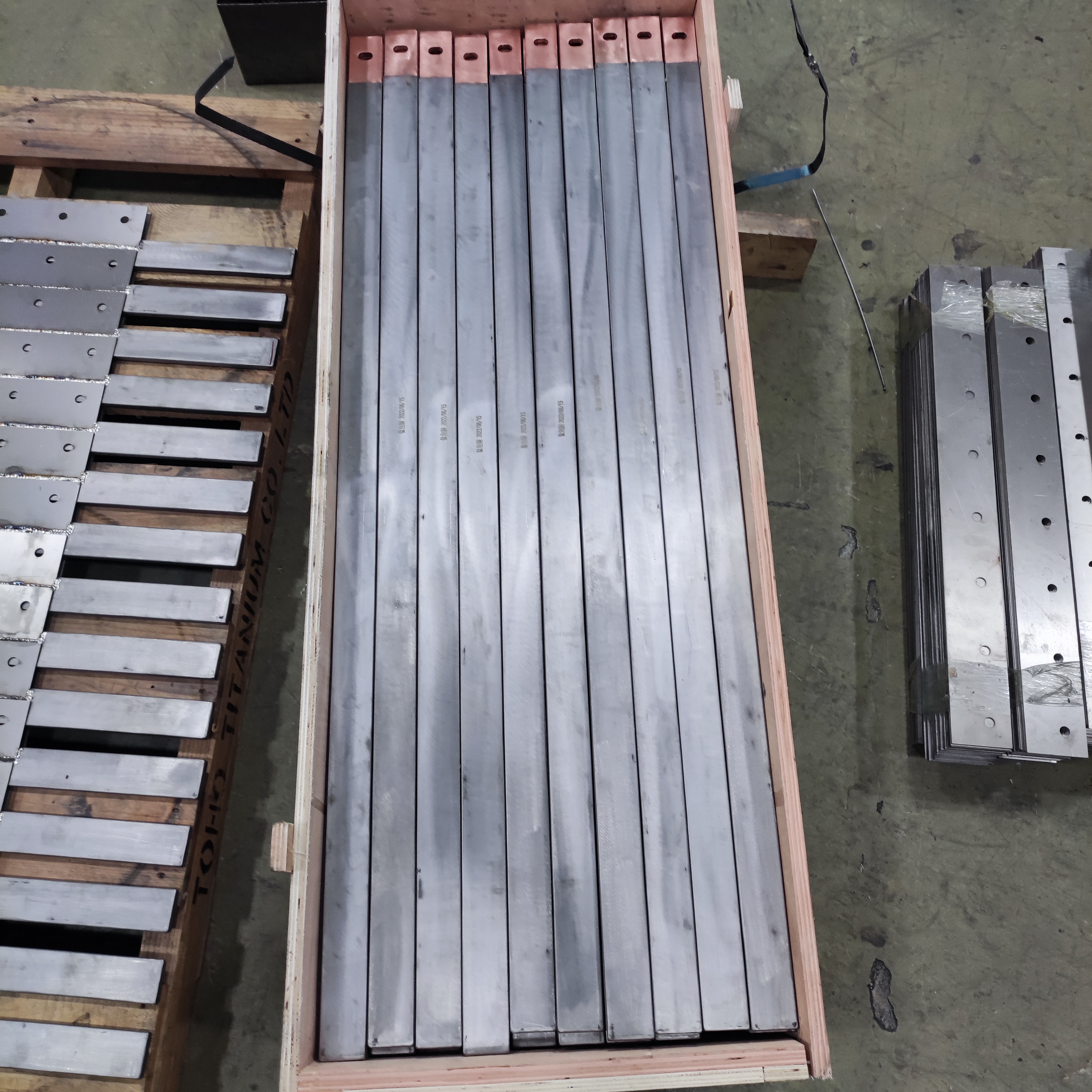 Titanium clad copper flat