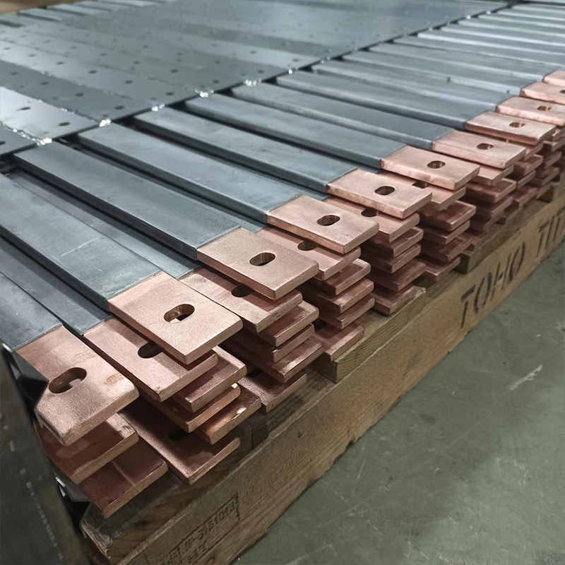 Titanium clad copper flat