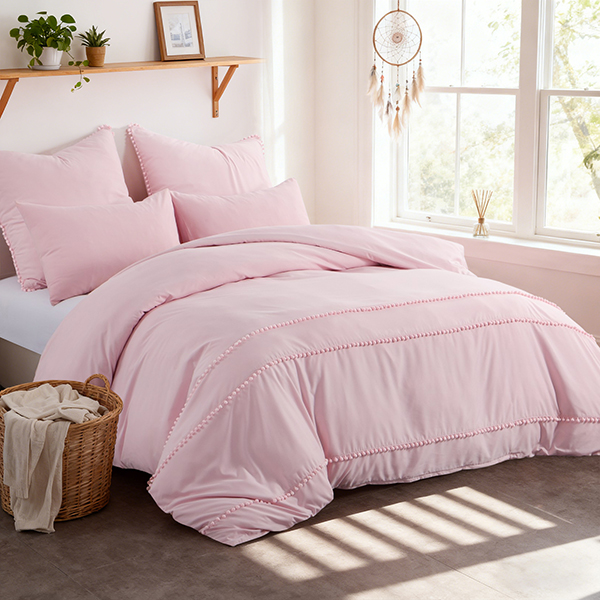 Pom-Pom Duvet Cover Set
