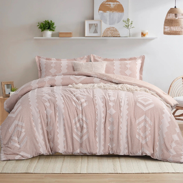 Cationic Clipped Jacquard Comforter Set