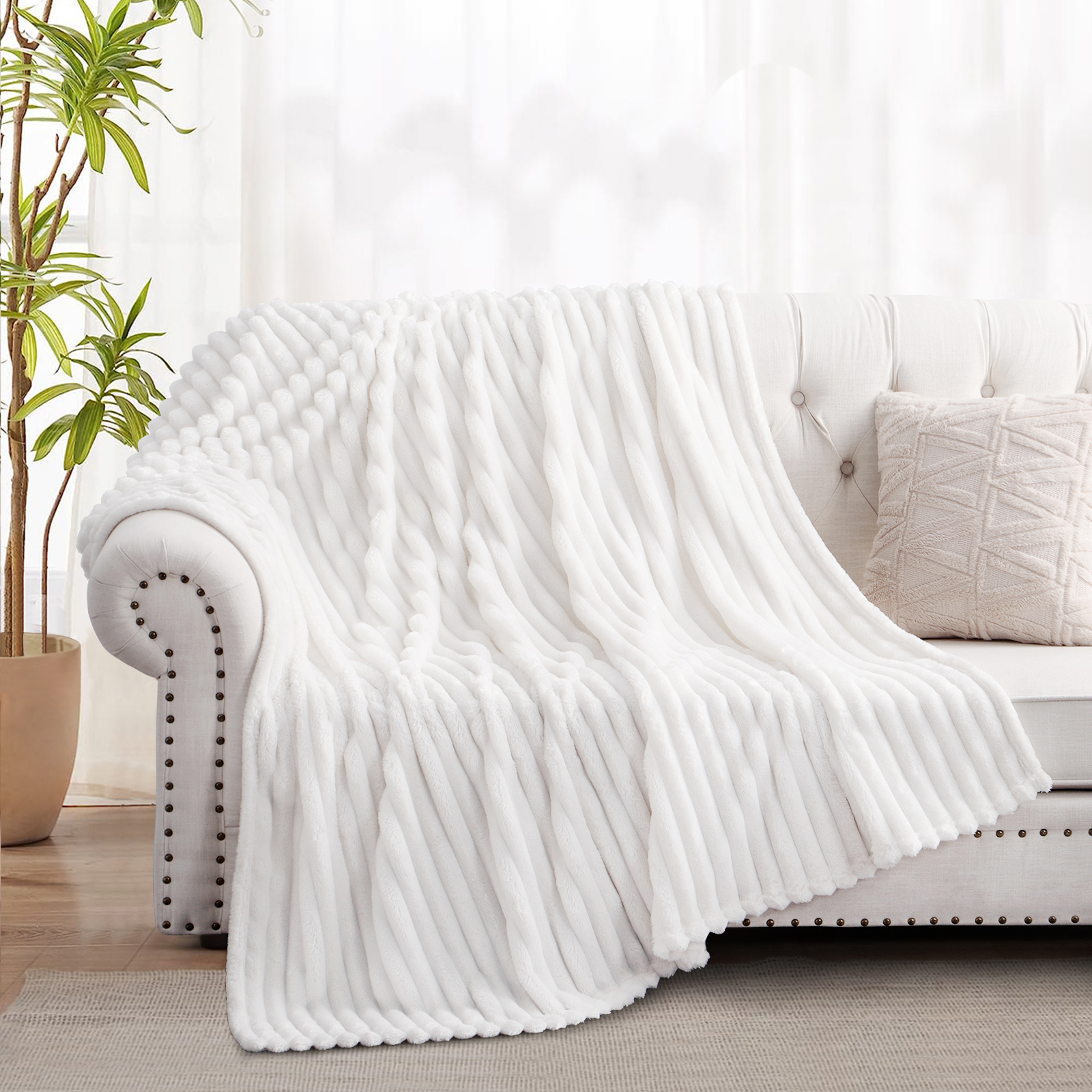 Striped Flannel Throw