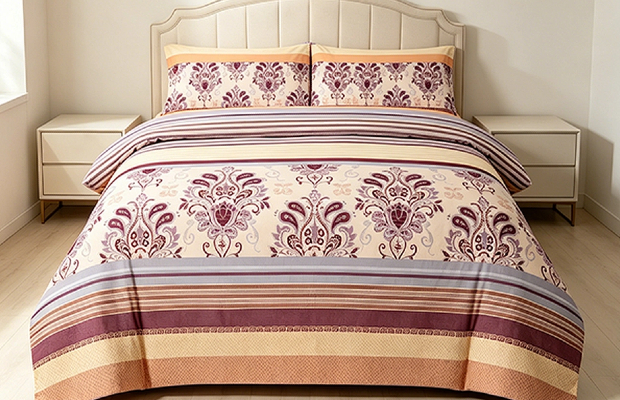 coarse twill print duvet cover set