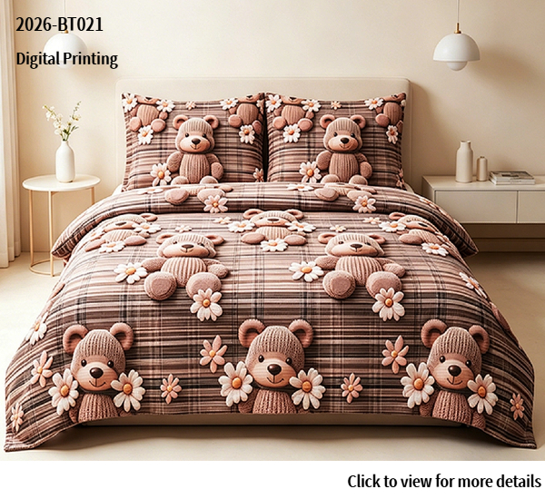 coarse twill print duvet cover set
