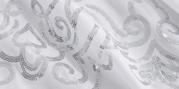 Sequined embroidered duvet cover
