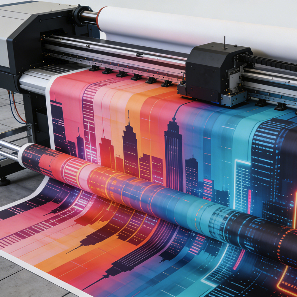 Non-woven wall covering printing
