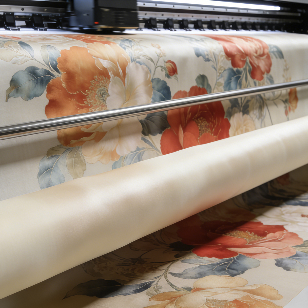 silk wall covering printing