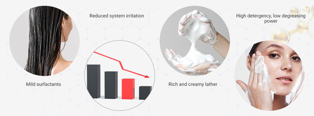 disodium lauryl sulfosuccinate is a mild cosmetic raw materials surfactant for shower gel