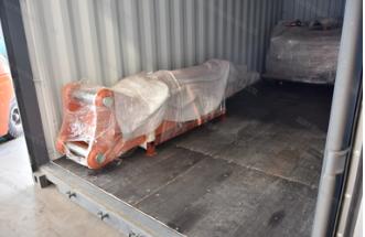 Excavator boom packing and export