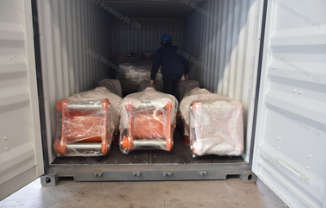 Excavator boom packing and export