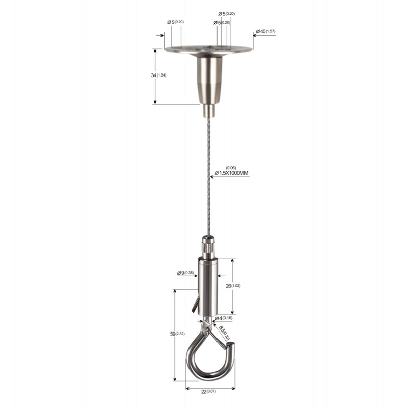 side exit cable gripper suspension cable gripper lighting suspension cable grippers steel wire suspension kit mounting hardware for light fixtures ceiling light fixture mounting hardware spring coil rope cable suspension kit