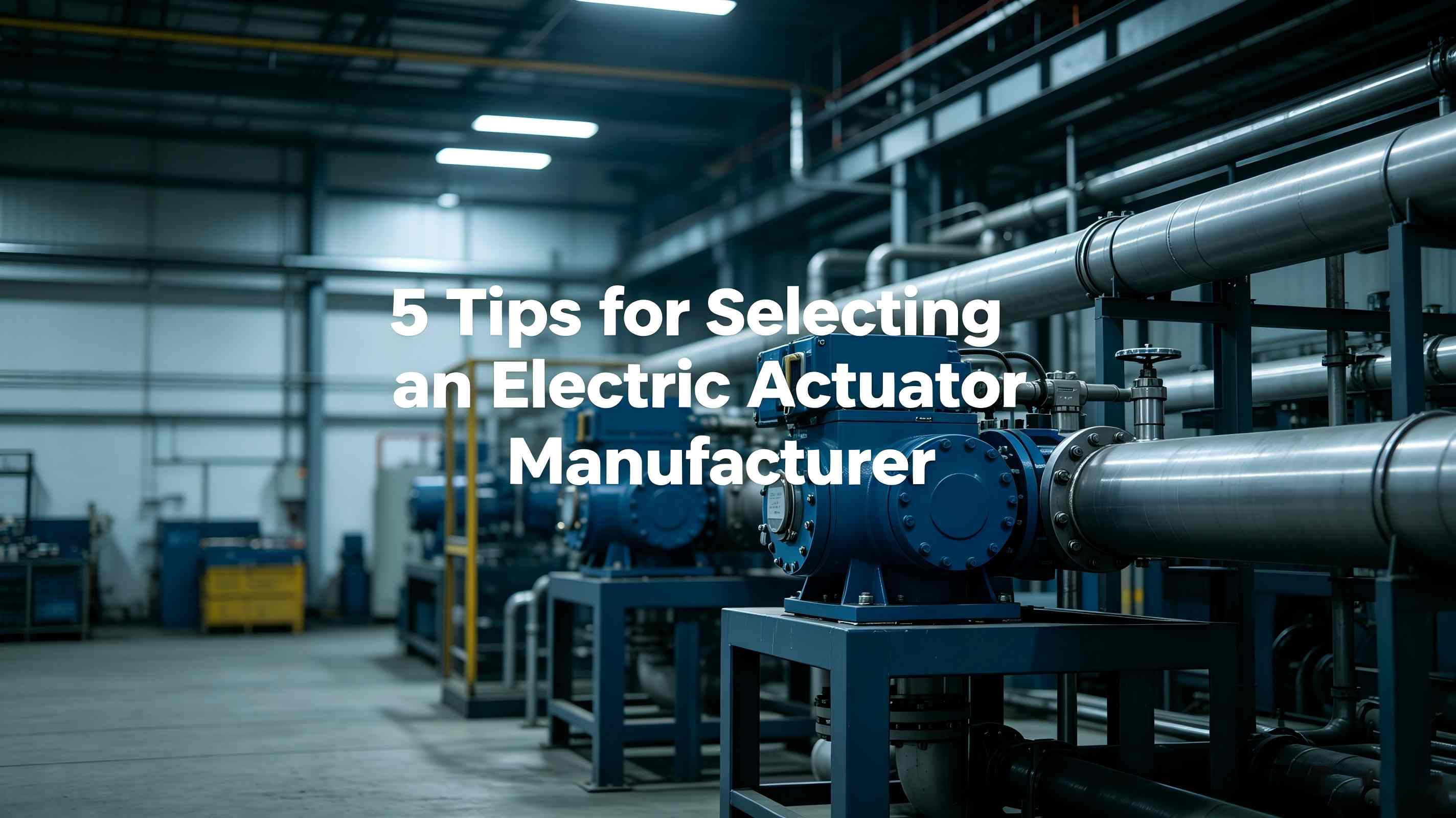 Electric Actuator Manufacturer Selection