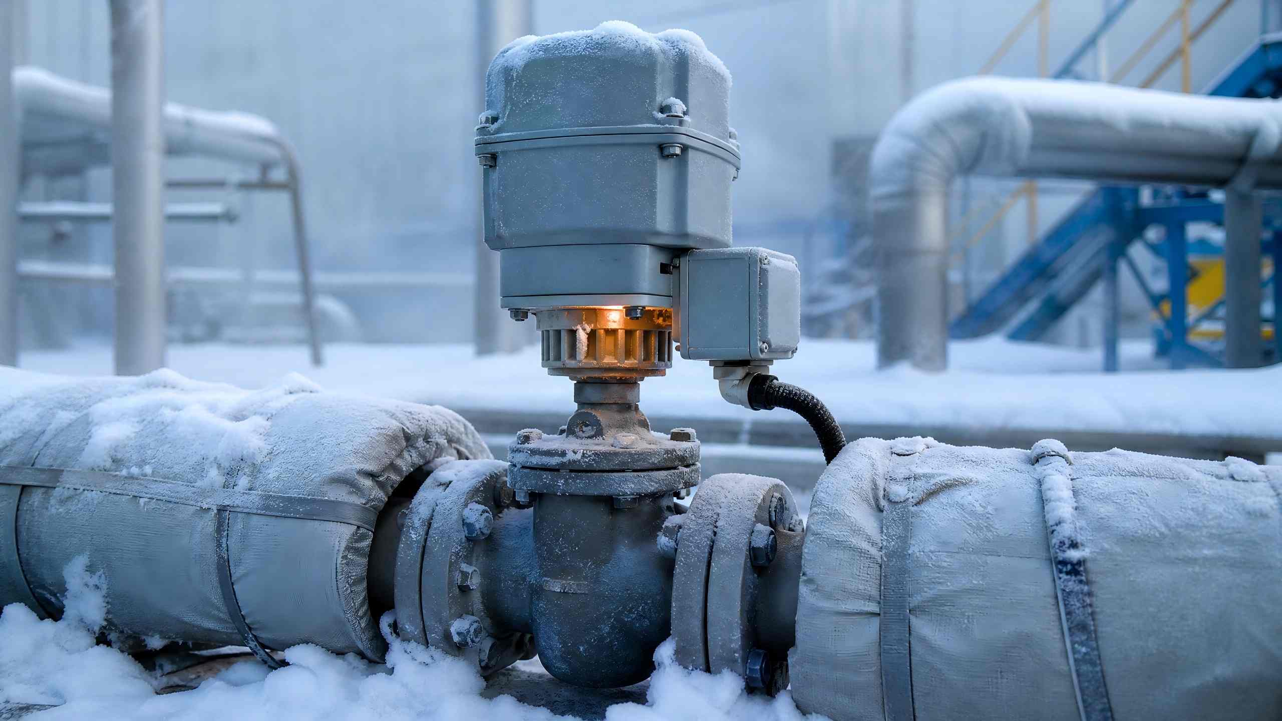 Frozen pipeline valve actuator
