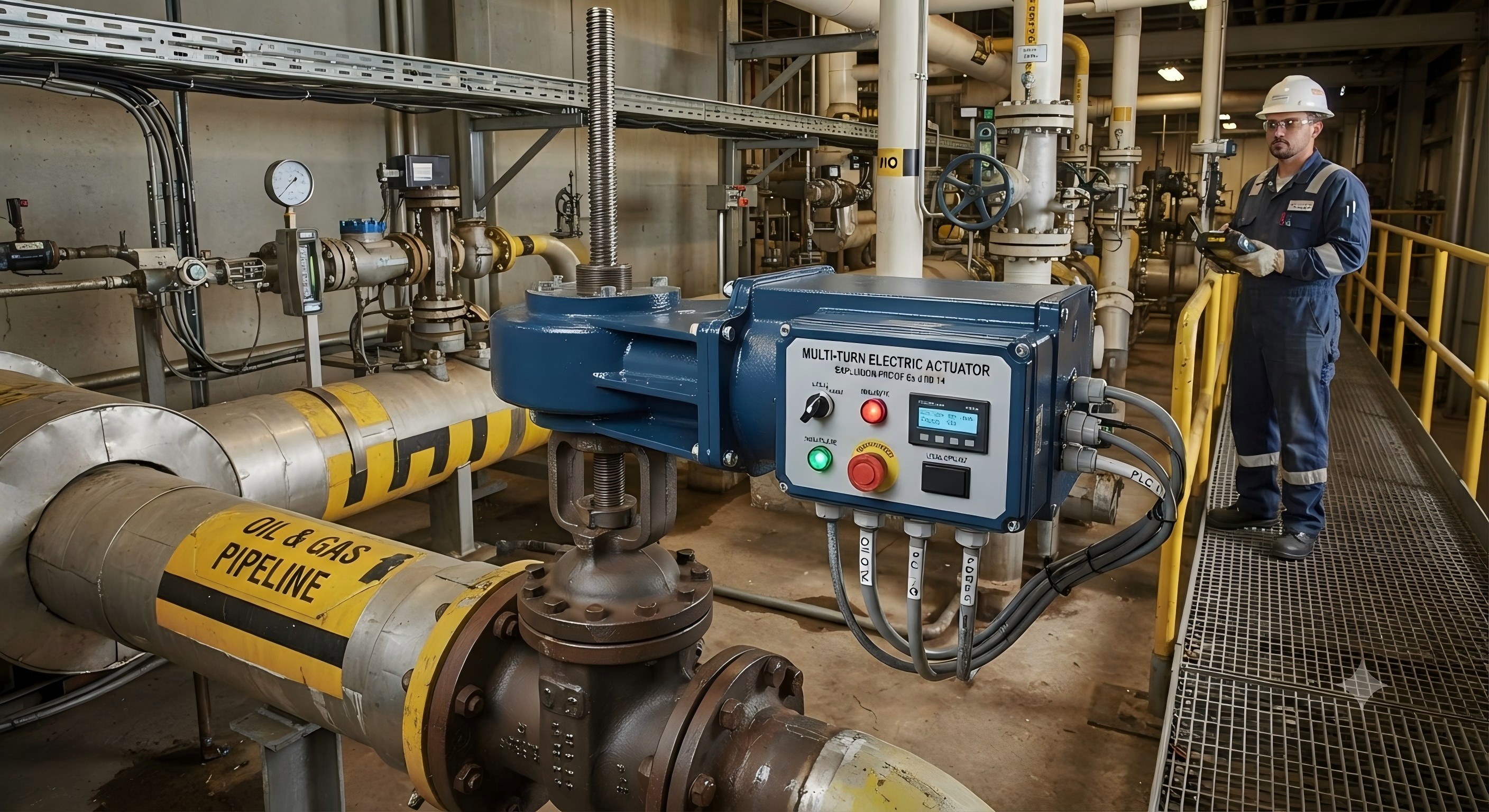 Blue multi-turn electric actuator