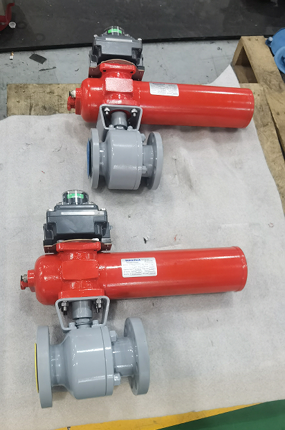 pneumatic actuator for floating ball valve