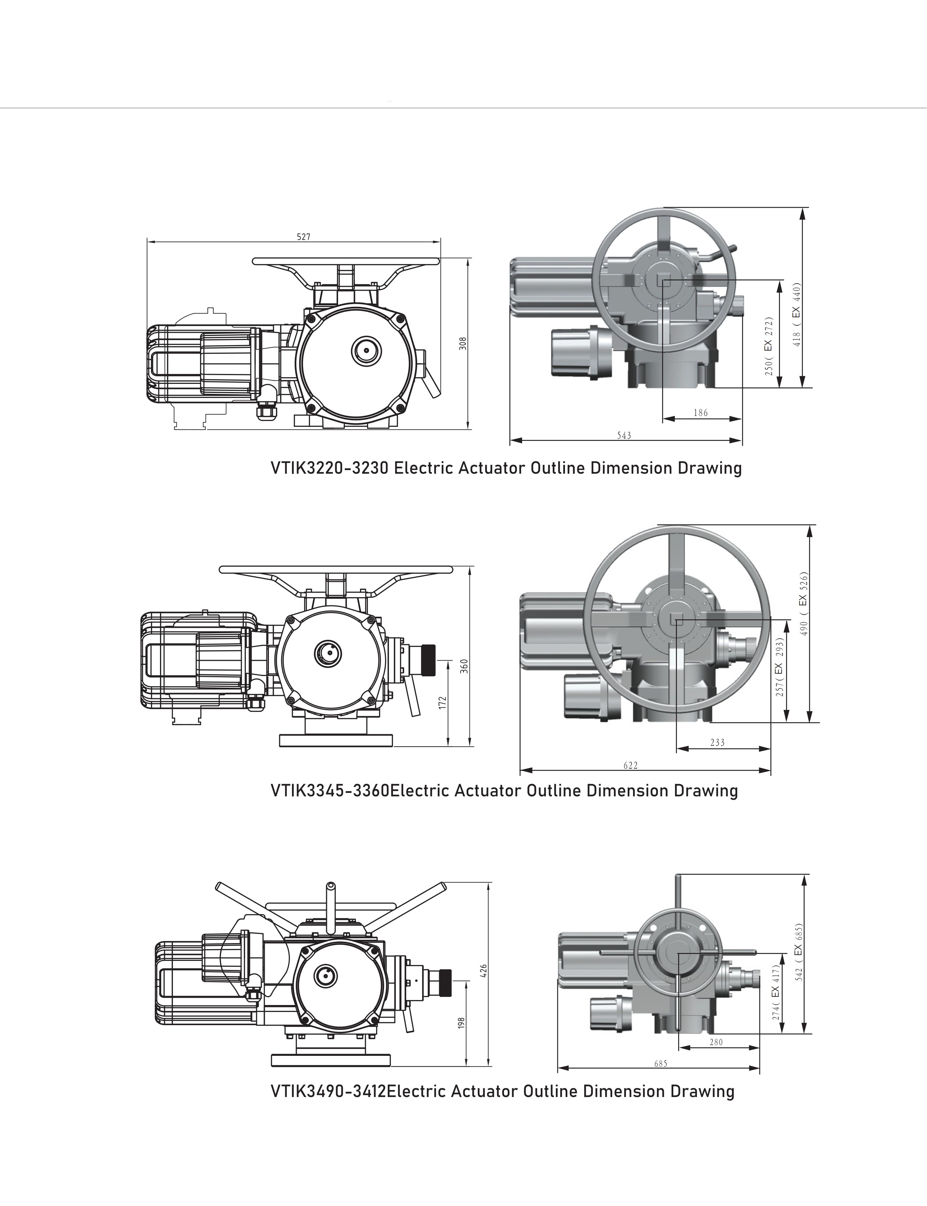 Actuator Dimension Sketch
